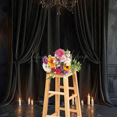 Lofaris Medieval Vintage Candle Dark Black Room Backdrop