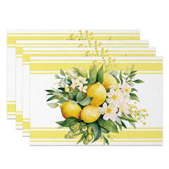 Lofaris Mediterranean Lemon Amalfi Coast Set of 4 Placemats
