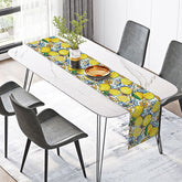 Lofaris Mediterranean Lemon and Floral Table Runner Amalfi Coast Vibe with Fresh Citrus Summer Kitchen Dining Decor