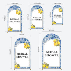 Lofaris Mediterranean Lemon Bridal Shower Party Arch Backdrop