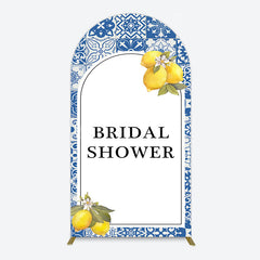 Lofaris Mediterranean Lemon Bridal Shower Party Arch Backdrop
