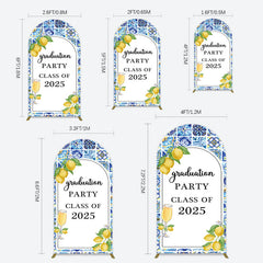 Lofaris Mediterranean Lemon Graduation Party Arch Backdrop