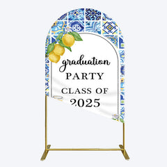 Lofaris Mediterranean Lemon Graduation Party Arch Backdrop