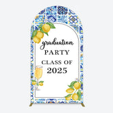 Lofaris Mediterranean Lemon Graduation Party Arch Backdrop