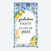 Lofaris Mediterranean Lemon Graduation Party Rectangle Backdrop