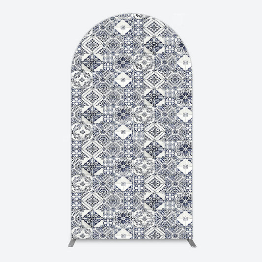 Lofaris Mediterranean Pattern Simple Birthday Arch Backdrop