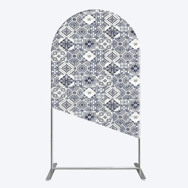 Lofaris Mediterranean Pattern Simple Birthday Arch Backdrop