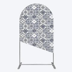 Lofaris Mediterranean Pattern Simple Birthday Arch Backdrop