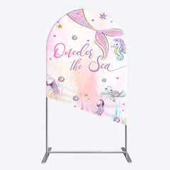 Lofaris Mermaid Oneder The Sea Birthday Cartoon Arch Backdrop