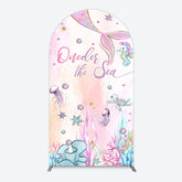 Lofaris Mermaid Oneder The Sea Birthday Cartoon Arch Backdrop