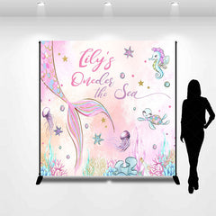 Lofaris Mermaid Oneder The Sea Custom Name Birthday Backdrop