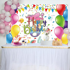 Lofaris Mermaid Under The Sea Scene Flag Birthday Backdrop