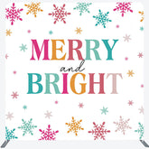 Lofaris Merry And Bright Colorful Snowy Christmas Backdrop