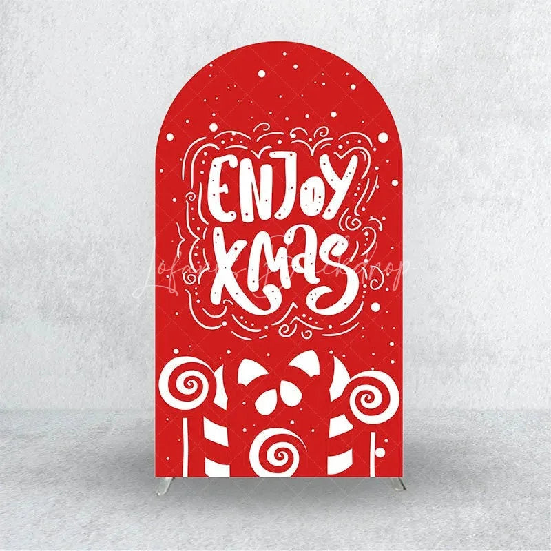 Lofaris Merry Christmas Santa Claus Arch Backdrop Cute Cartoon Ho Holiday Party Photo Booth Decor