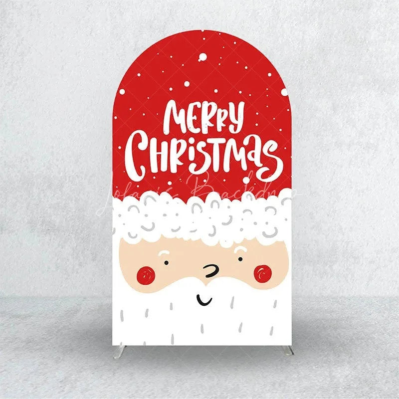 Lofaris Merry Christmas Santa Claus Arch Backdrop Cute Cartoon Ho Holiday Party Photo Booth Decor