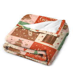 Lofaris Merry Christmas Star Tree Cute Pattern Print Blanket
