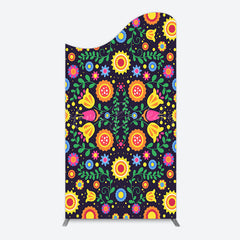 Lofaris Mexican Art Colorful Flowers Birthday Arch Backdrop