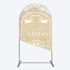 Lofaris Mexican Beige Cielito Lindo Birthday Arch Backdrop