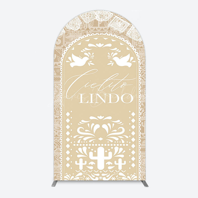 Lofaris Mexican Beige Cielito Lindo Birthday Arch Backdrop