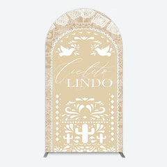 Lofaris Mexican Beige Cielito Lindo Birthday Arch Backdrop