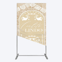 Lofaris Mexican Beige Cielito Lindo Birthday Rectangle Backdrop