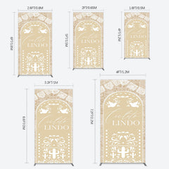 Lofaris Mexican Beige Cielito Lindo Birthday Rectangle Backdrop