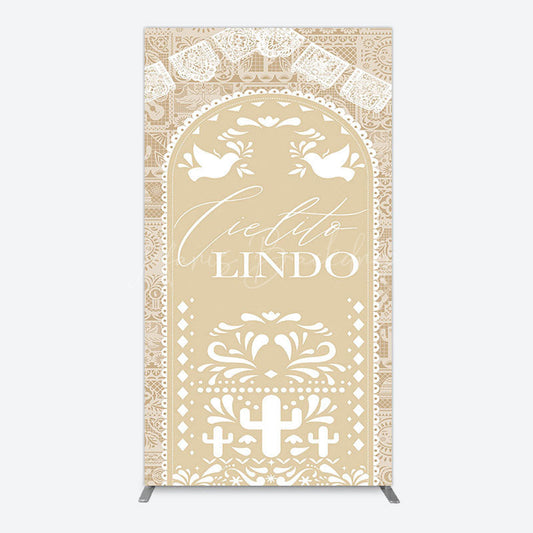 Lofaris Mexican Beige Cielito Lindo Birthday Rectangle Backdrop
