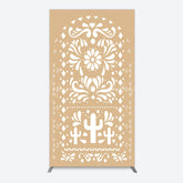 Lofaris Mexican Brown White Pattern Birthday Rectangle Backdrop