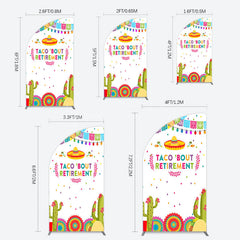 Lofaris Mexican Cactus Taco Bout Retirement Half Moon Arch Backdrop