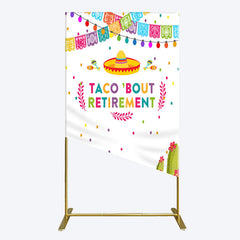 Lofaris Mexican Cactus Taco Bout Retirement Rectangle Backdrop