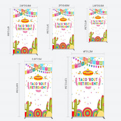Lofaris Mexican Cactus Taco Bout Retirement Rectangle Backdrop