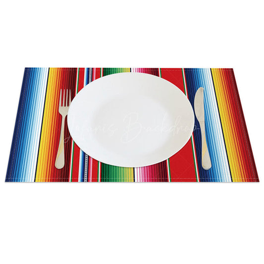 Lofaris Mexican Carnival Bright Color Set of 4 Placemats