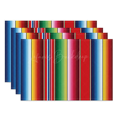 Lofaris Mexican Carnival Bright Color Set of 4 Placemats