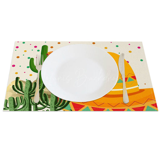 Lofaris Mexican Carnival Cinco De Mayo Set of 4 Placemats