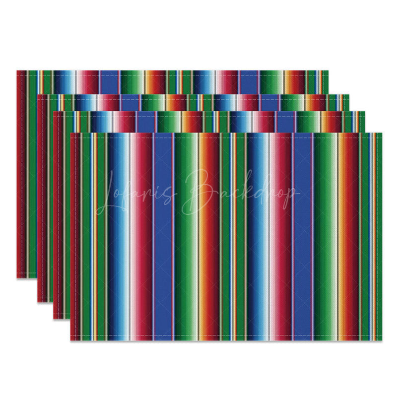 Lofaris Mexican Carnival Dark Colors Set of 4 Placemats