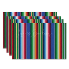 Lofaris Mexican Carnival Dark Colors Set of 4 Placemats