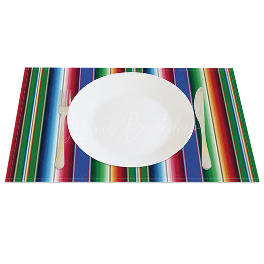 Lofaris Mexican Carnival Dark Colors Set of 4 Placemats
