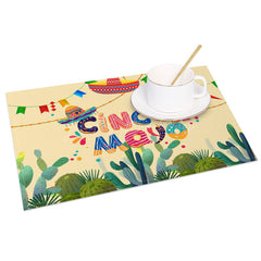 Lofaris Mexican Cinco De Mayo Colorful Set of 4 Placemats