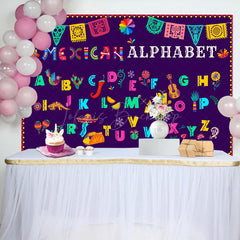 Lofaris Mexican Inspired Alphabet Colorful Design Backdrop