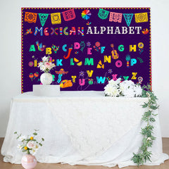 Lofaris Mexican Inspired Alphabet Colorful Design Backdrop