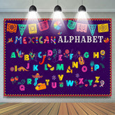 Lofaris Mexican Inspired Alphabet Colorful Design Backdrop