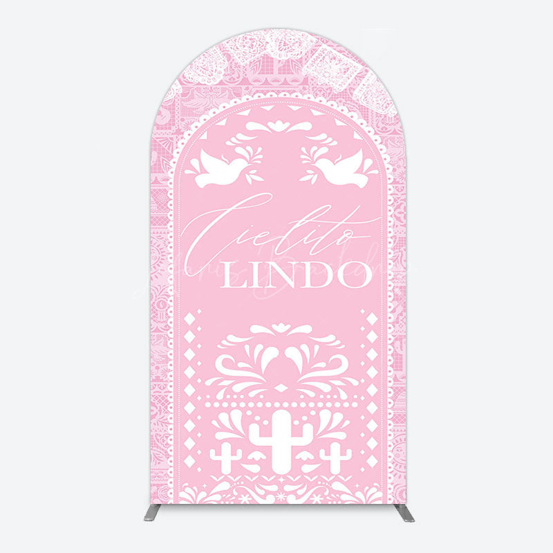 Lofaris Mexican Pink Cielito Lindo Birthday Arch Backdrop