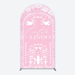 Lofaris Mexican Pink Cielito Lindo Birthday Arch Backdrop