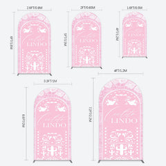 Lofaris Mexican Pink Cielito Lindo Birthday Arch Backdrop