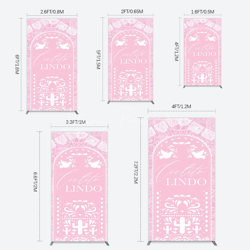 Lofaris Mexican Pink Cielito Lindo Birthday Rectangle Backdrop