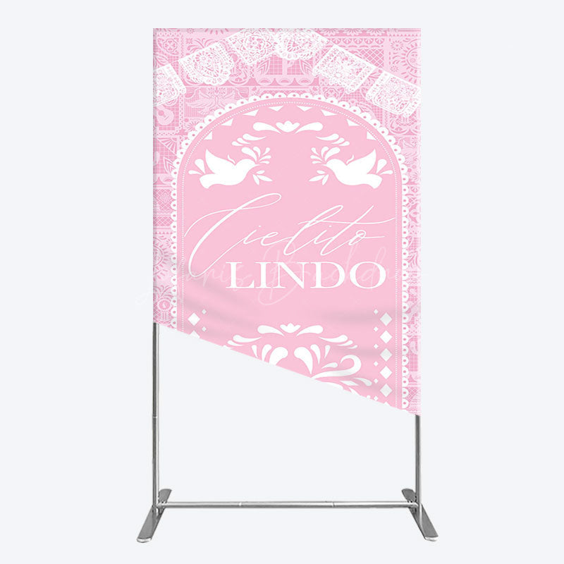 Lofaris Mexican Pink Cielito Lindo Birthday Rectangle Backdrop