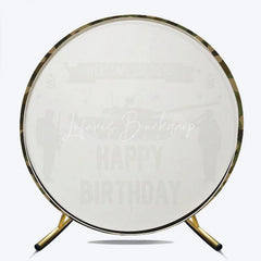 Lofaris Military Army Tank Soldiers Camouflage Round Backdrop Welcome Happy Birthday Party Decoration