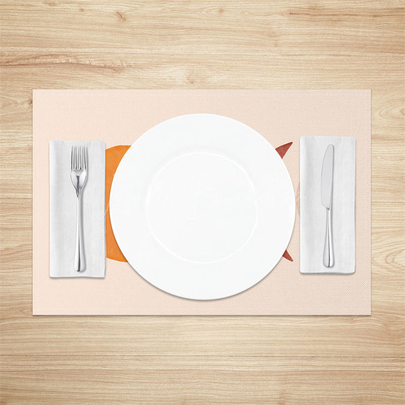 Lofaris Minimalism Abstract Moon Shape Set Of 4 Placemats