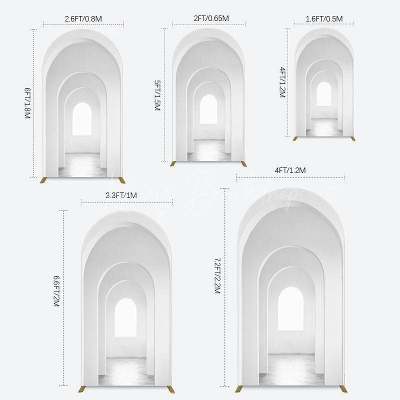 Lofaris Minimalism White Arcade Architecture Arch Backdrop