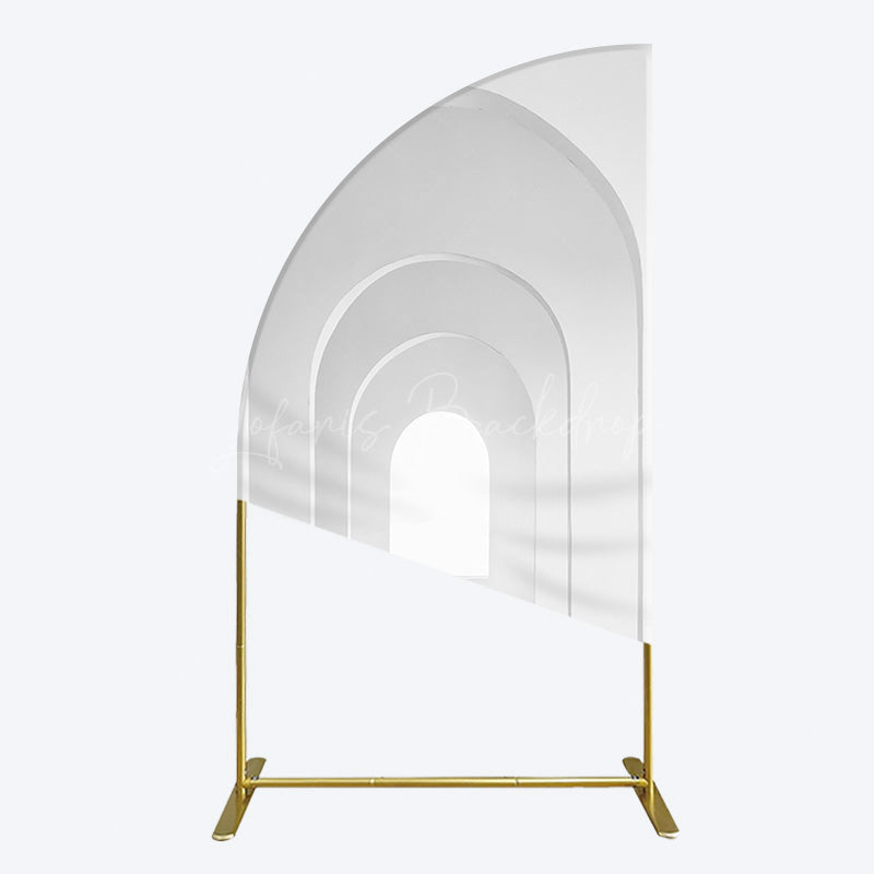 Lofaris Minimalism White Arcade Half Moon Architecture Arch Backdrop